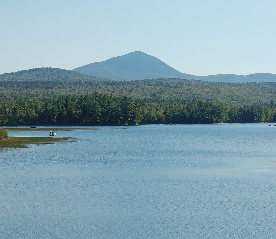 Mount Blue seen across Lake Webb in Weld