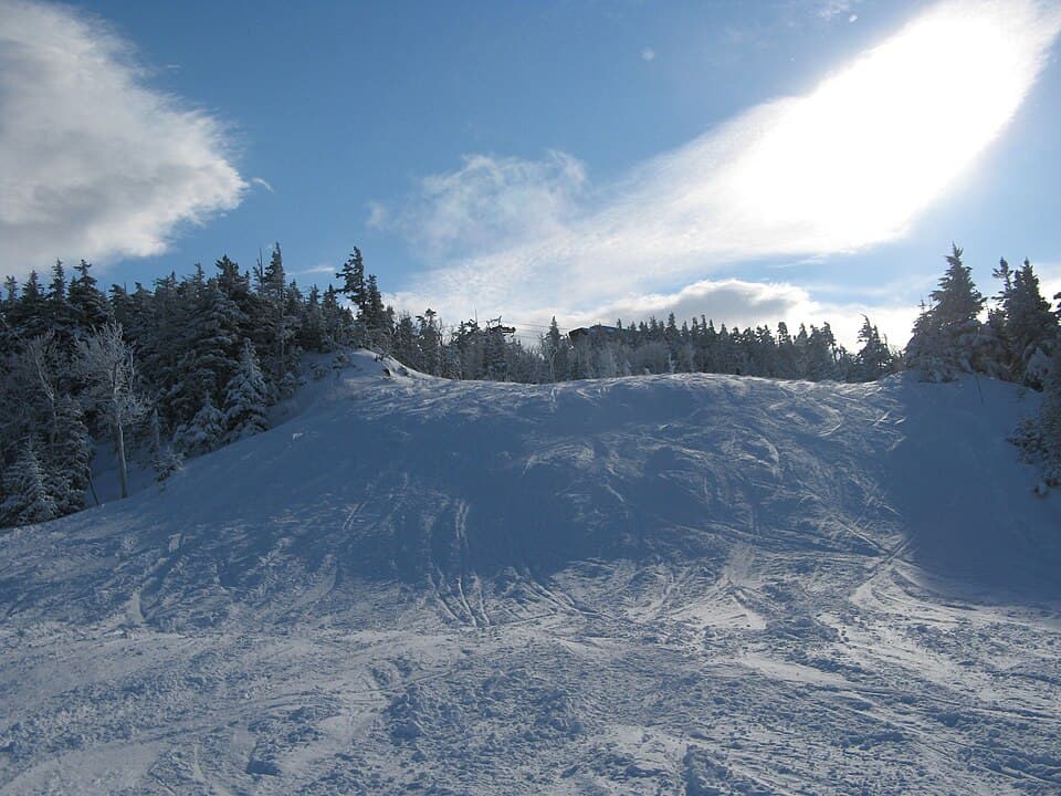Snowy trails at Sunday River, from just below the top of Jordan